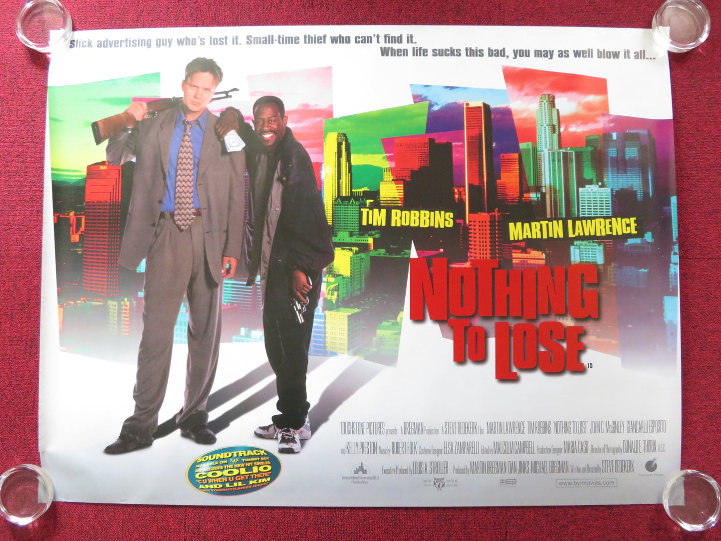 NOTHING TO LOSE UK QUAD (30"x 40") ROLLED POSTER TIM ROBBINS M. LAWRENCE 1997