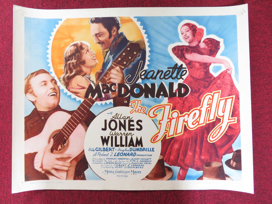 THE FIREFLY US HALF SHEET (22"x 28") POSTER  JEANETTE MACDONALD A. JONES 1962