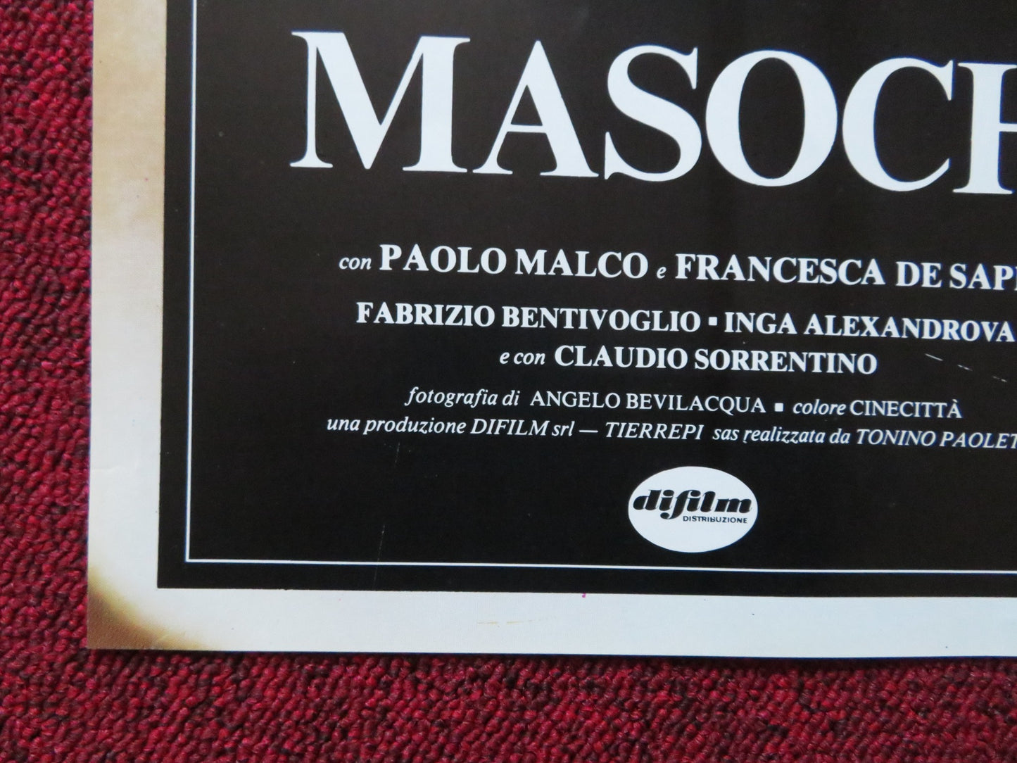 MASOCH - D ITALIAN FOTOBUSTA POSTER PAOLO MALCO FRANCESCA DE SAPIO 1980