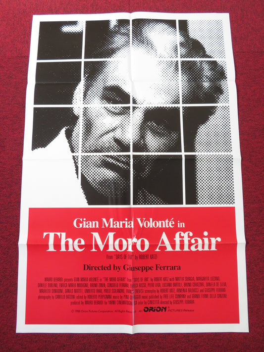 IL CASO MORO FOLDED US ONE SHEET POSTER GIAN MARIA VOLONTE MATTIA SBRAGIA 1988