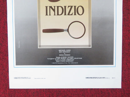 WITHOUT A CLUE ITALIAN LOCANDINA POSTER MICHAEL CAINE BEN KINGSLEY 1989