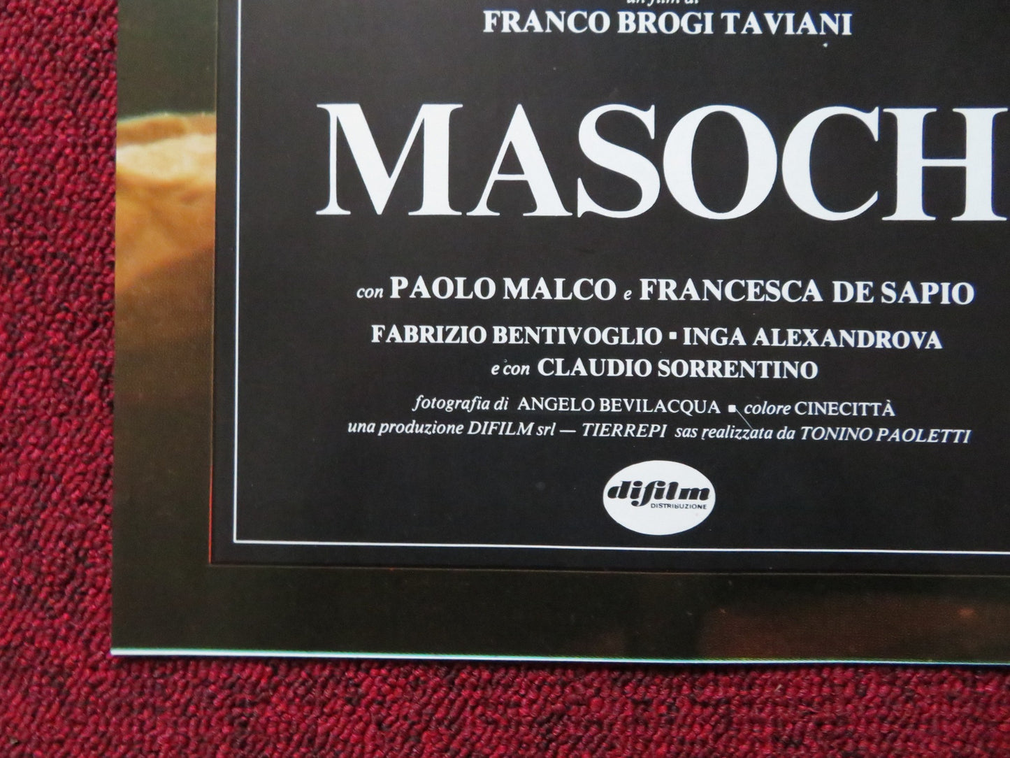 MASOCH - F ITALIAN FOTOBUSTA POSTER PAOLO MALCO FRANCESCA DE SAPIO 1980