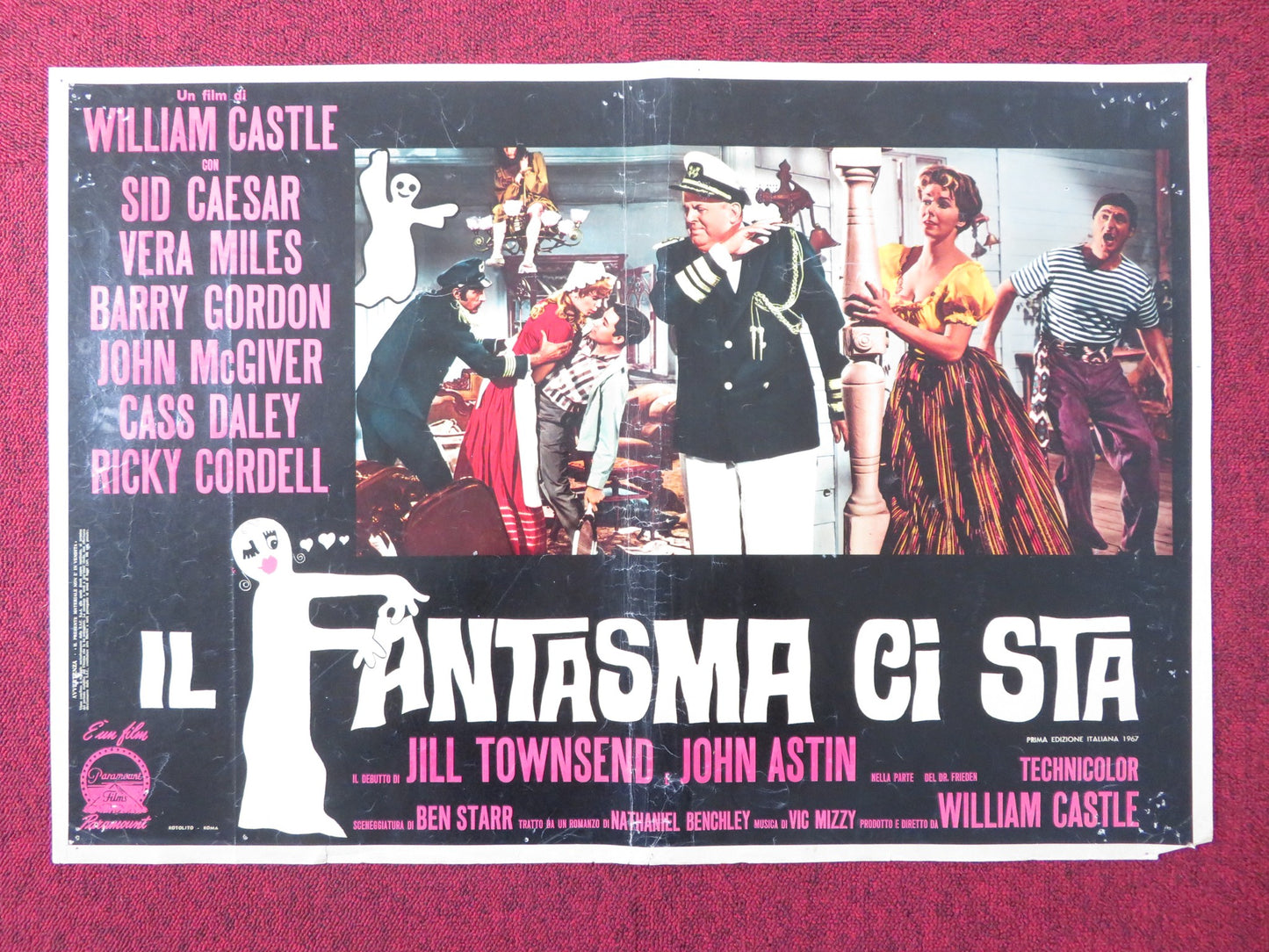 THE SPIRIT IS WILLING - C ITALIAN FOTOBUSTA POSTER SID CAESER VERA MILES 1967