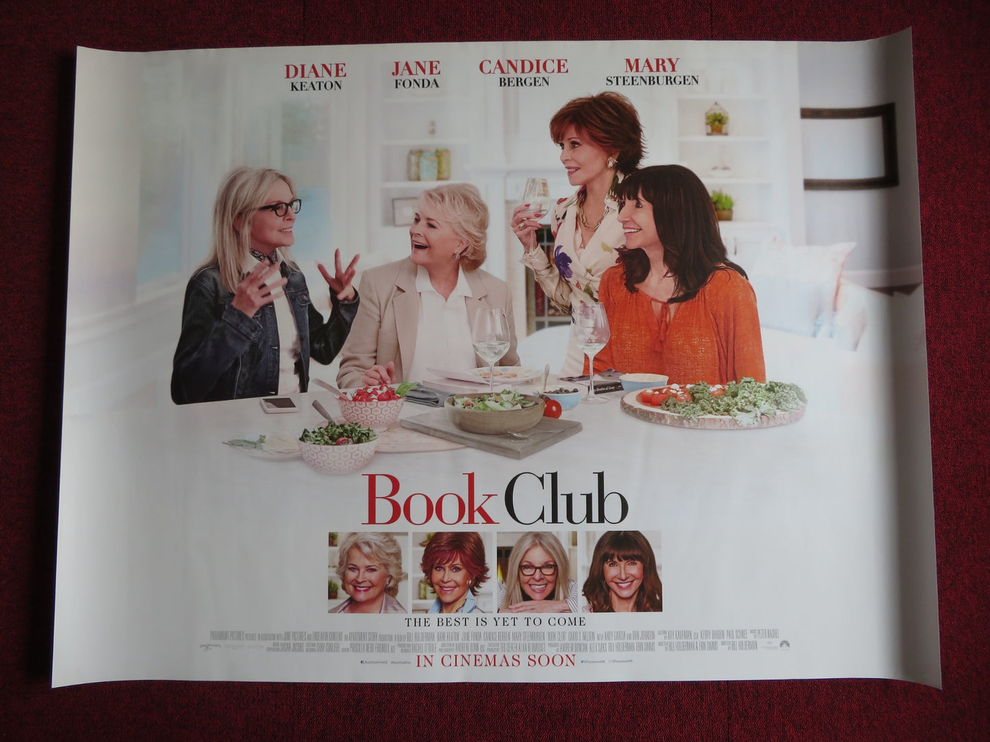 BOOK CLUB UK QUAD (30"x 40") ROLLED POSTER DIANE KEATON JANE FONDA 2018