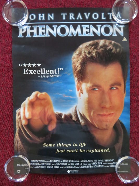 PHENOMENON VHS VIDEO POSTER JOHN TRAVOLTA ROBERT DUVALL 1996