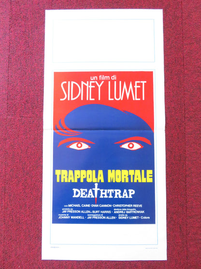 DEATHTRAP ITALIAN LOCANDINA POSTER MICHAEL CAINE CHRISTOPHER REEVE 1982