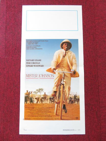 MISTER JOHNSON ITALIAN LOCANDINA POSTER MANYARD EZIASHI PIERCE BROSNAN 1990