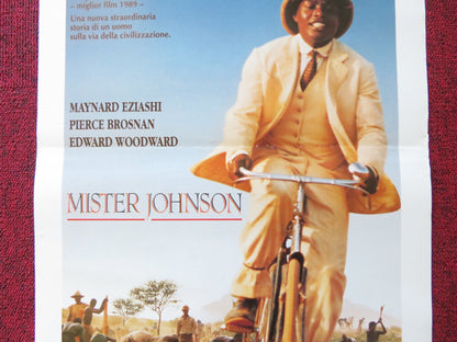 MISTER JOHNSON ITALIAN LOCANDINA POSTER MANYARD EZIASHI PIERCE BROSNAN 1990