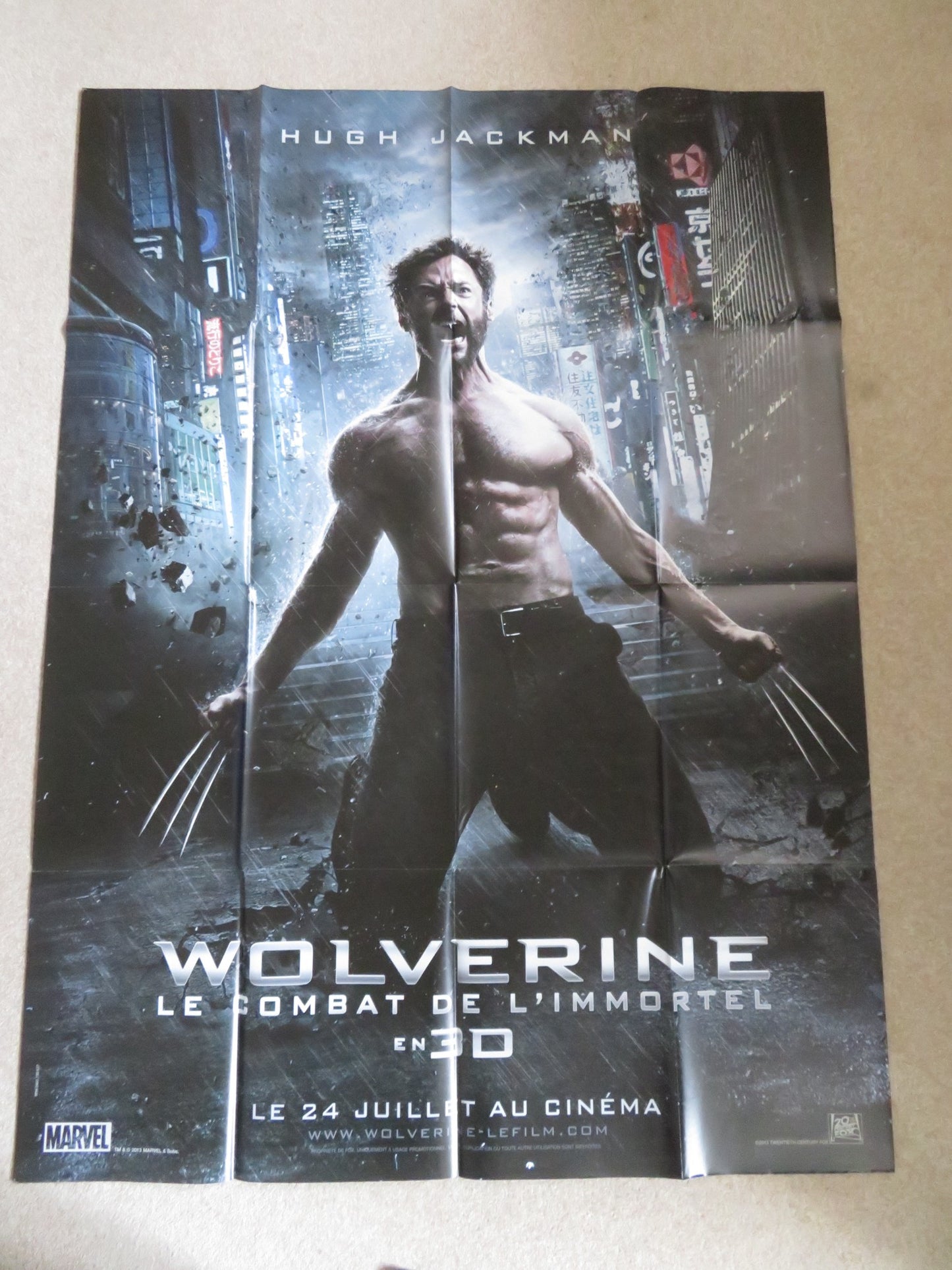 WOLVERINE - A FRENCH GRANDE POSTER HUGH JACKMAN TAO OKAMOTO 2013