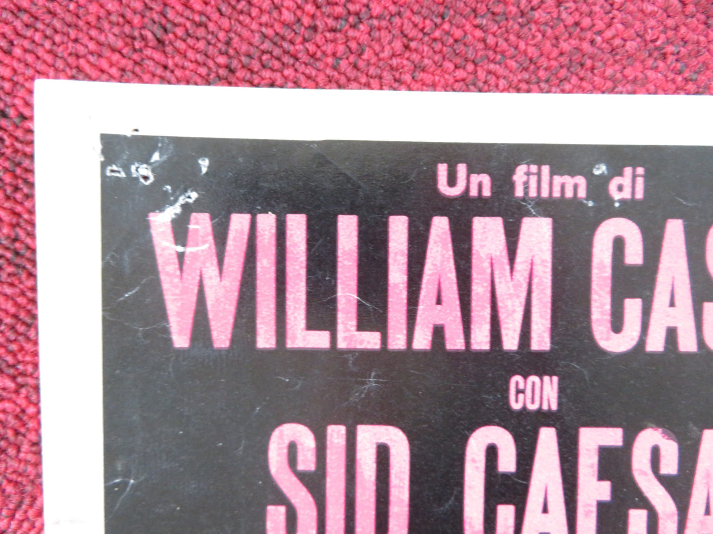 THE SPIRIT IS WILLING - F ITALIAN FOTOBUSTA POSTER SID CAESER VERA MILES 1967