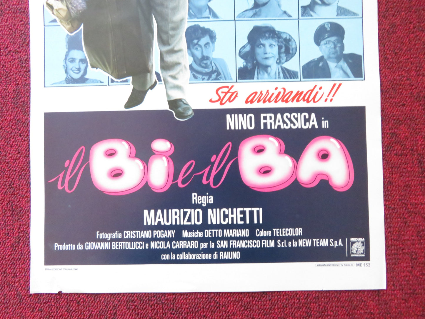 IL BI E IL BA ITALIAN LOCANDINA POSTER NINO FRASSICA LEO GULLOTTA 1986