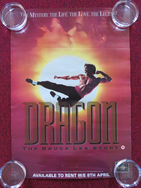 DRAGON THE BRUCE LEE STORY  VHS VIDEO POSTER JASON SCOTT LEE LAUREN HOLLY 1993