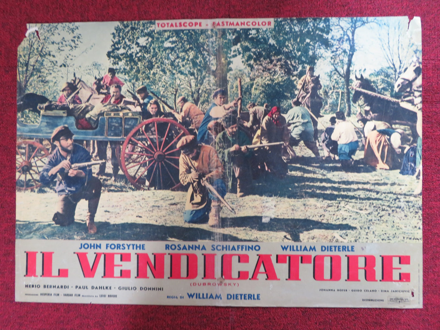 IL VENDICATORE / DUBROWSKY - B ITALIAN FOTOBUSTA POSTER JOHN FORSYTHE 1959