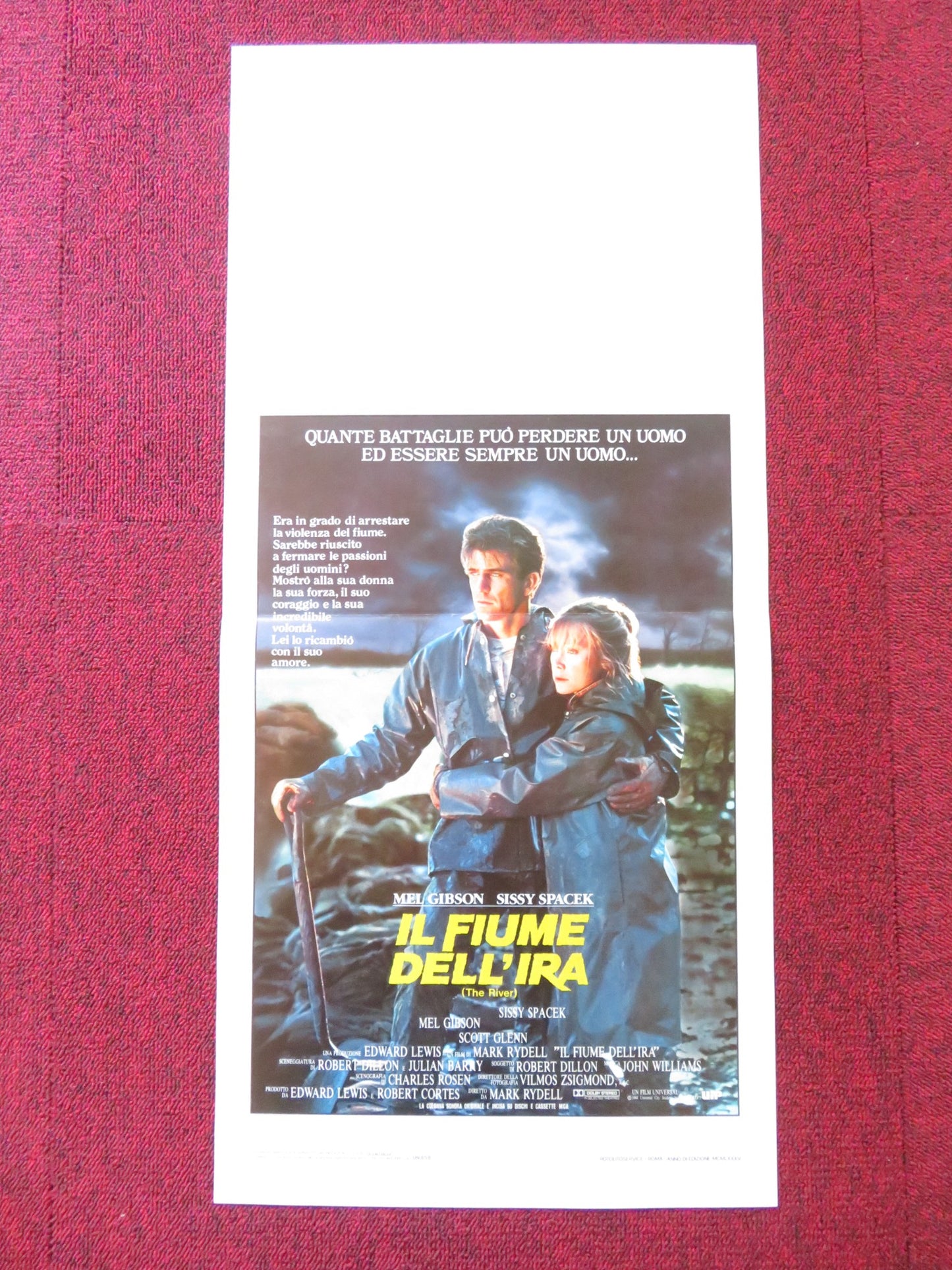 IL FIUME DELL'IRA ITALIAN LOCANDINA POSTER MEL GIBSON SISSY SPACEK 1984