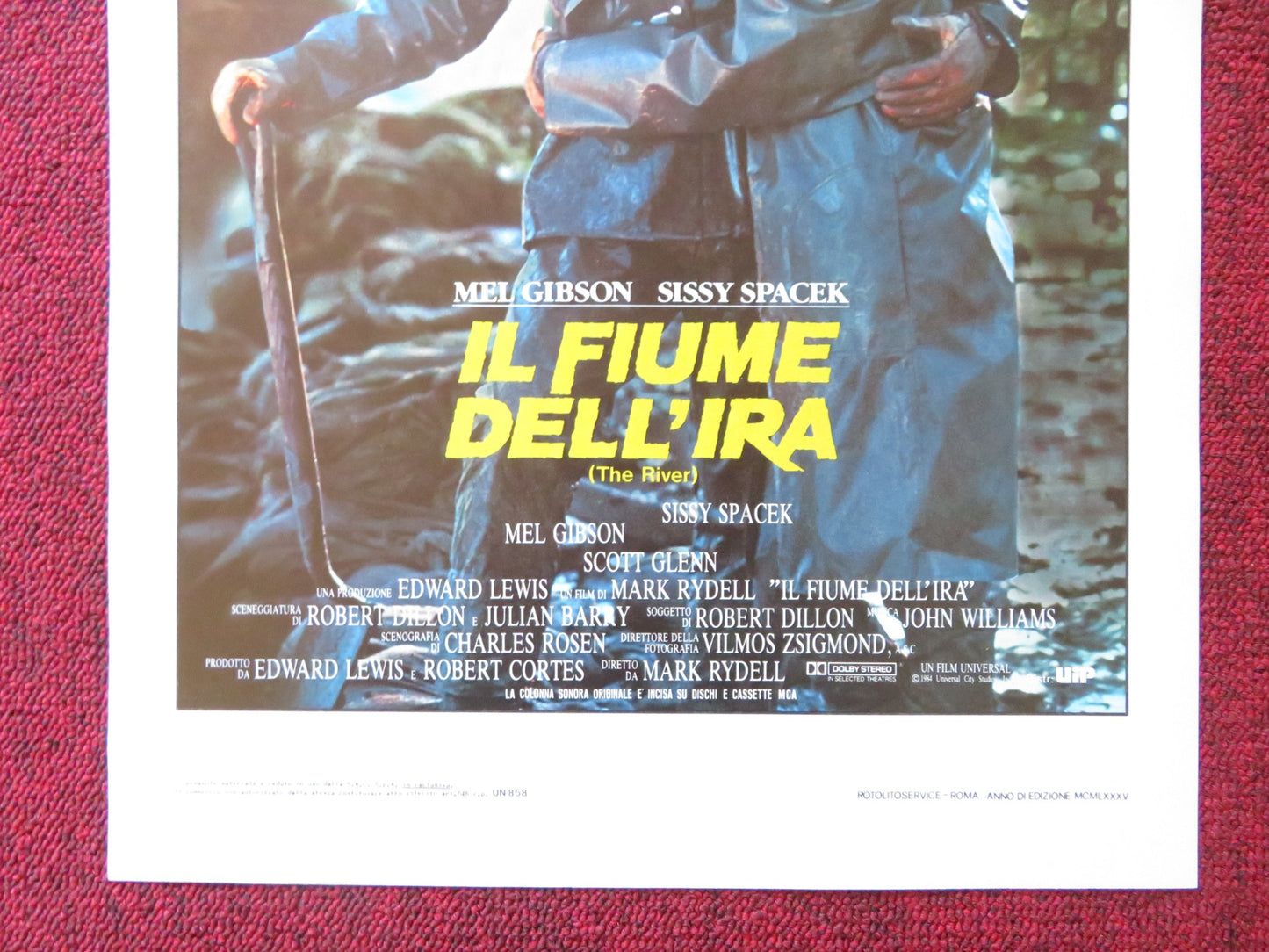 IL FIUME DELL'IRA ITALIAN LOCANDINA POSTER MEL GIBSON SISSY SPACEK 1984