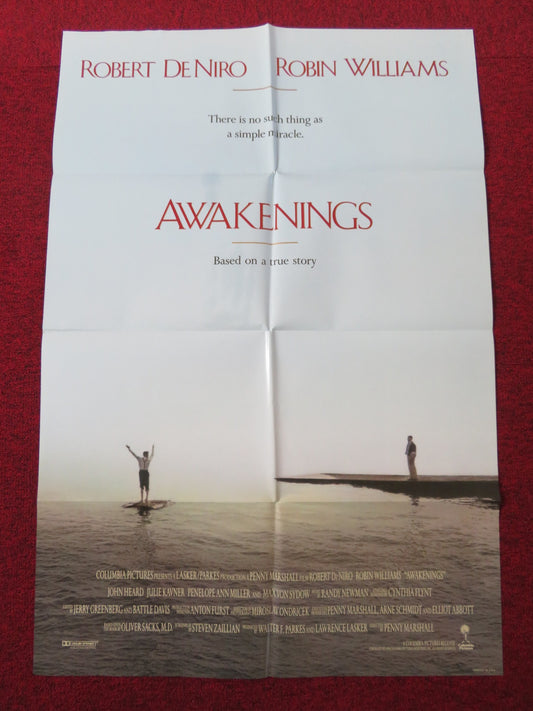 AWAKENINGS - A FOLDED US ONE SHEET POSTER ROBERT DE NIRO ROBIN WILLIAMS 1990