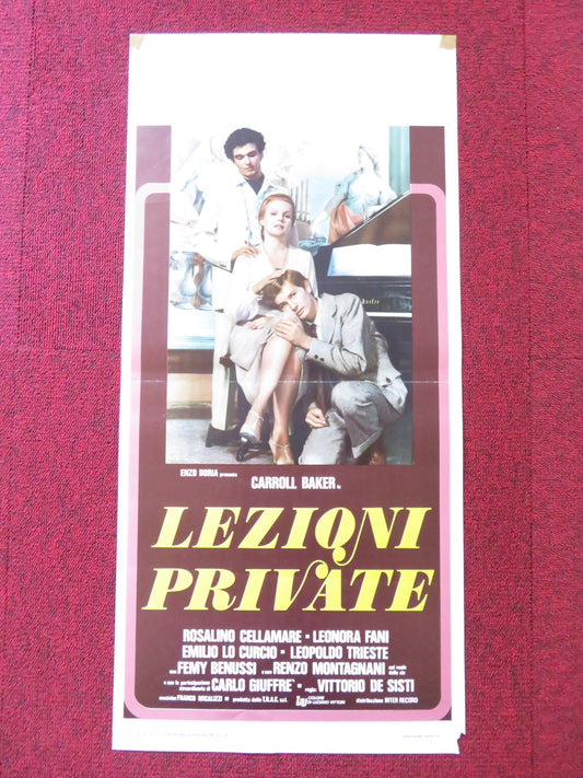 LEZIONI PRIVATE ITALIAN LOCANDINA POSTER CARROLL BAKER ROSALINO CELLAMARE 1975