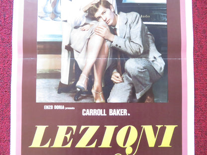 LEZIONI PRIVATE ITALIAN LOCANDINA POSTER CARROLL BAKER ROSALINO CELLAMARE 1975