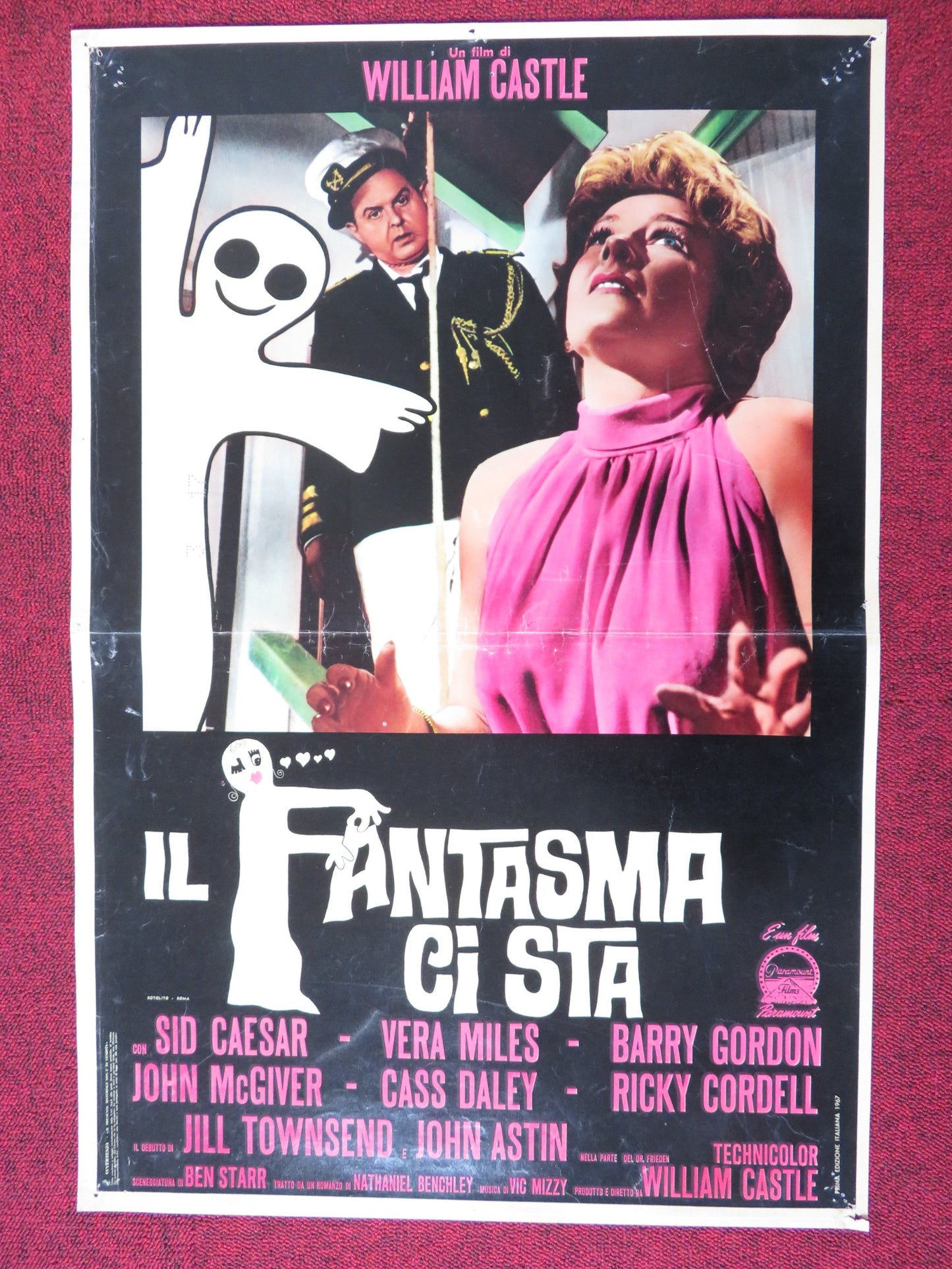 THE SPIRIT IS WILLING - J ITALIAN FOTOBUSTA POSTER SID CAESER VERA MILES 1967