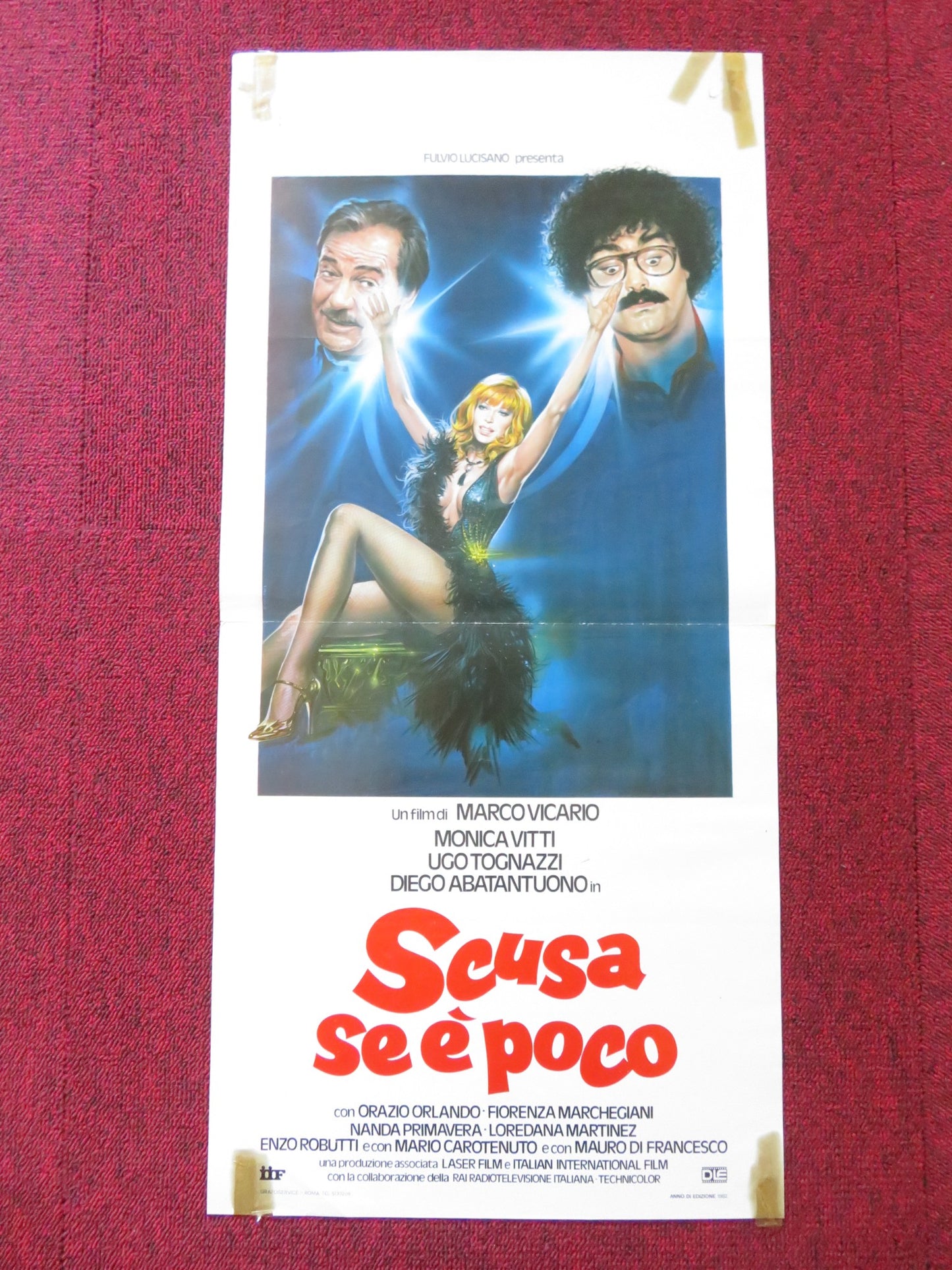 SCUSA SE E'POCO ITALIAN LOCANDINA POSTER MONICA VITTI UGO TOGNAZZI 1982