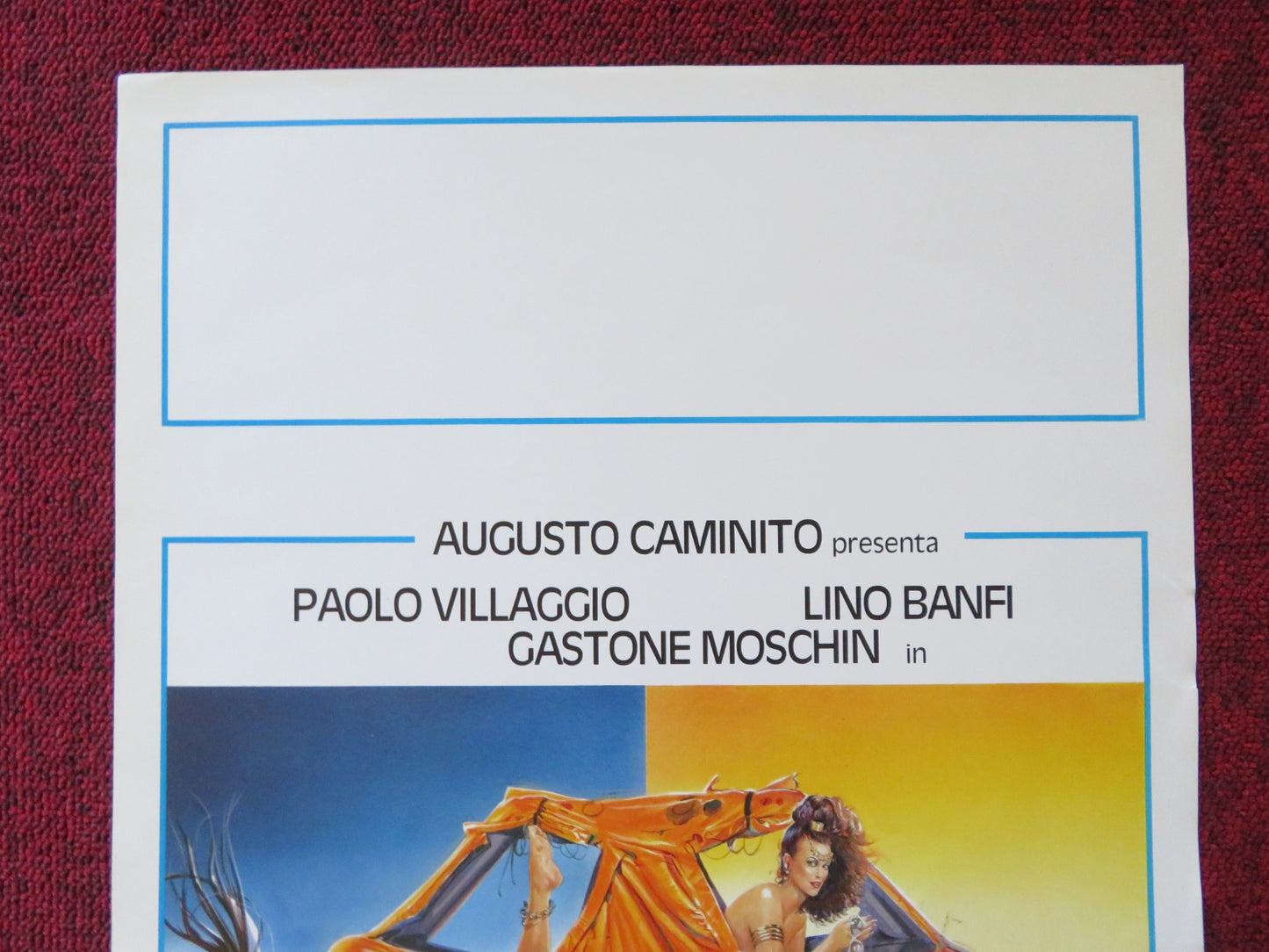 COM'E' DURA L'AVVENTURA ITALIAN LOCANDINA POSTER PAOLO VILLAGGIO LINO BANFI 1987