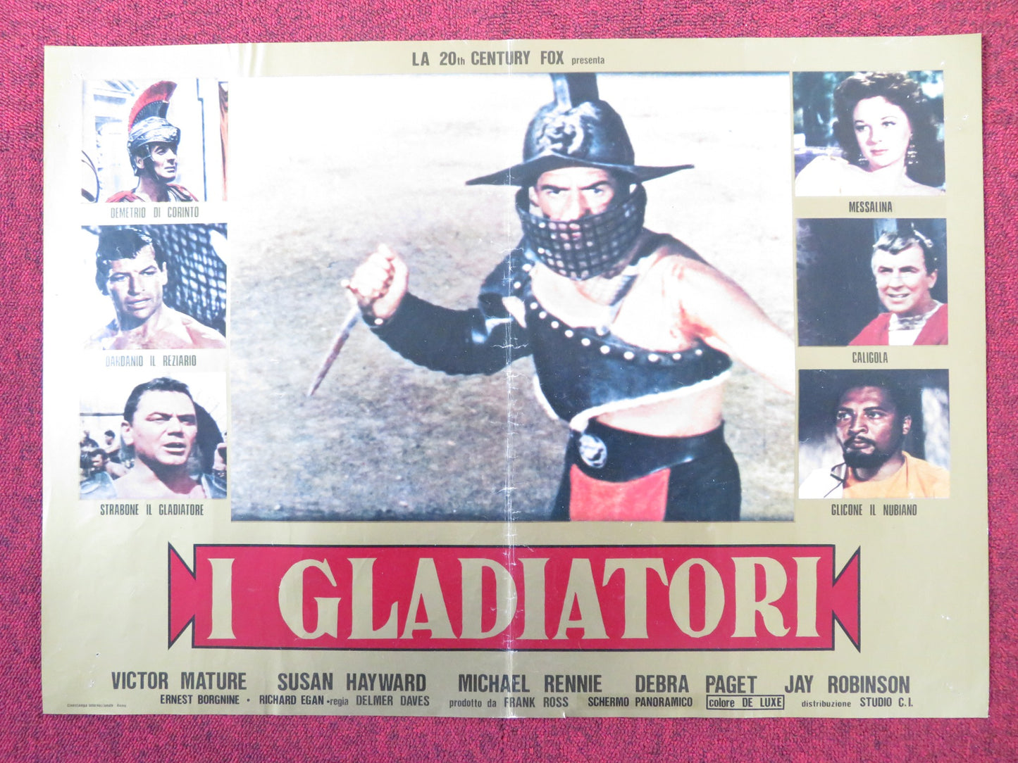 DEMETRIUS AND THE GLADIATORS - C ITALIAN FOTOBUSTA POSTER E. BORGNINE R1980s