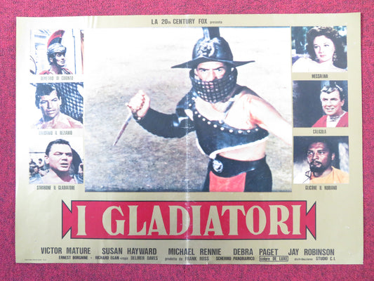 DEMETRIUS AND THE GLADIATORS - C ITALIAN FOTOBUSTA POSTER E. BORGNINE R1980s