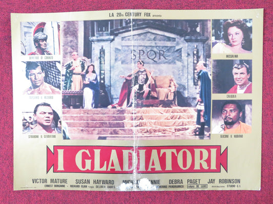 DEMETRIUS AND THE GLADIATORS - D ITALIAN FOTOBUSTA POSTER E. BORGNINE R1980s