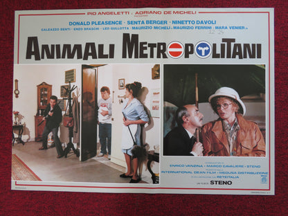 ANIMALI METROPOLITANI - A ITALIAN FOTOBUSTA POSTER DONALD PLEASENCE 1987