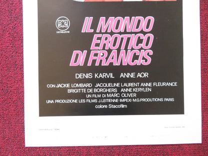 THE EROTIC WORLD OF FRANCIS ITALIAN LOCANDINA POSTER MARC OLIVER ANNE AOR 1980