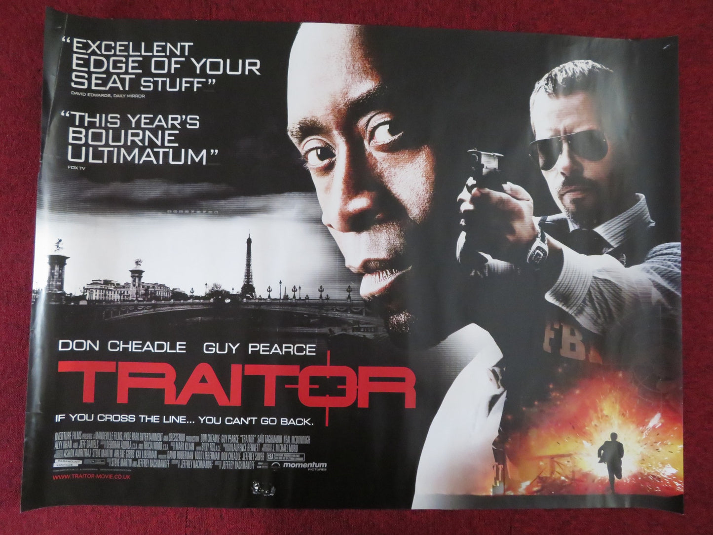 TRAITOR UK QUAD (30"x 40") ROLLED POSTER DON CHEADLE GUY PEARCE 2008