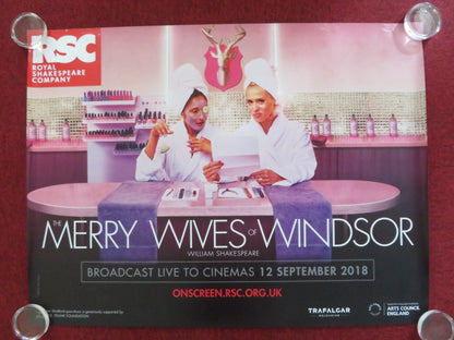 THE MERRY WIVES OF WINDSOR UK QUAD ROLLED POSTER DAVID TROUGHTON 2018