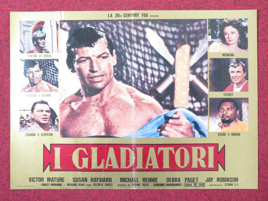 DEMETRIUS AND THE GLADIATORS - F ITALIAN FOTOBUSTA POSTER E. BORGNINE R1980s