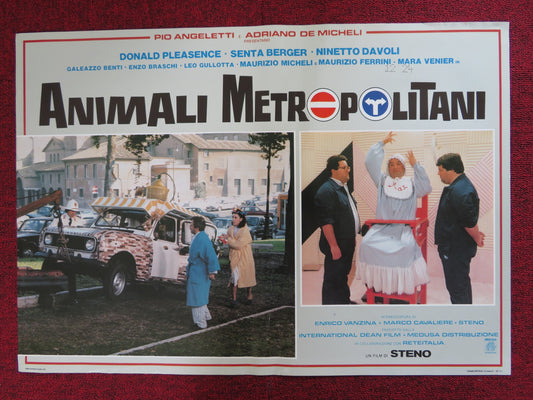 ANIMALI METROPOLITANI - D ITALIAN FOTOBUSTA POSTER DONALD PLEASENCE 1987