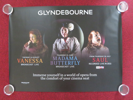 GLYNDEBOURNE FESTIVAL UK QUAD ROLLED POSTER VANESSA MADAME BUTTERFLY SAUL 2015