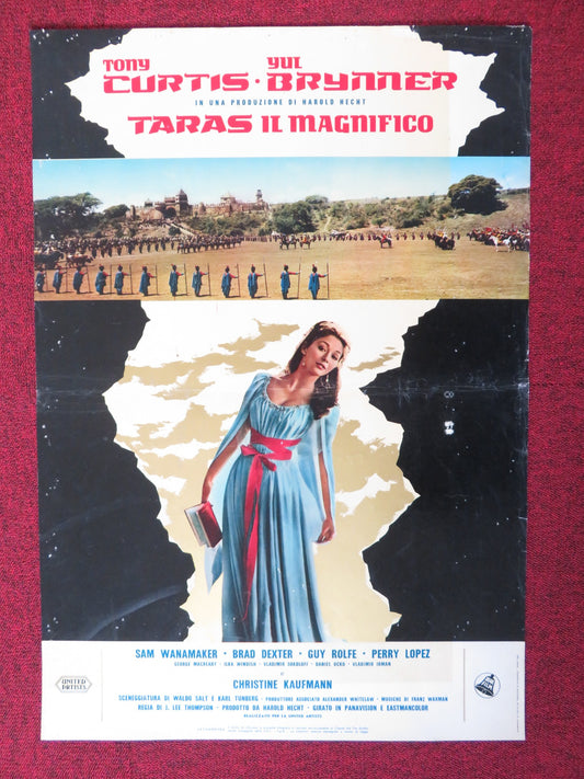 TARAS BULBA - B ITALIAN FOTOBUSTA POSTER TONY CURTIS YUL BRYNNER 1962