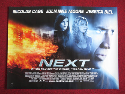 NEXT UK QUAD (30"x 40") ROLLED POSTER NICHOLAS CAGE JULIANNE MOORE 2007