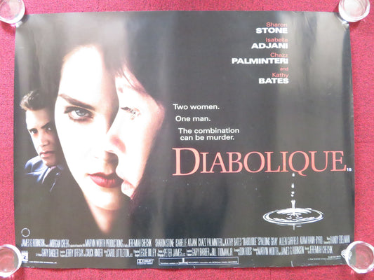 DIABOLIQUE UK QUAD (30"x 40") ROLLED POSTER SHARON STONE CHAZZ PALMINTERI 1996