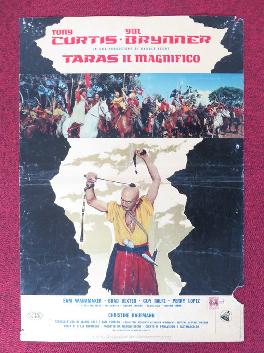 TARAS BULBA - C ITALIAN FOTOBUSTA POSTER TONY CURTIS YUL BRYNNER 1962