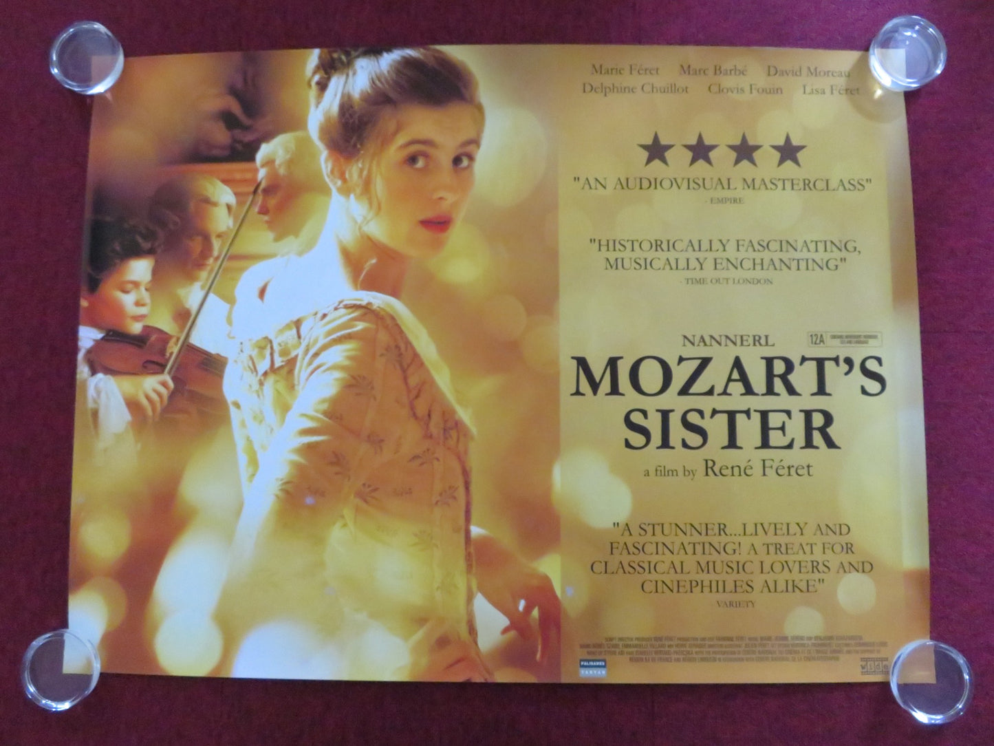 MOZART'S SISTER UK QUAD ROLLED POSTER MARIE FERET MARC BARBE 2010