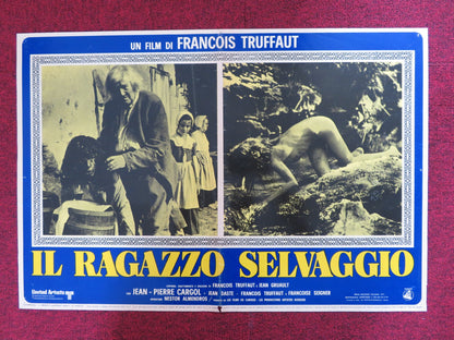 THE WILD CHILD ITALIAN FOTOBUSTA POSTER JEAN PIERRE CARGOL FRANCOIS TUFFAUT 1970