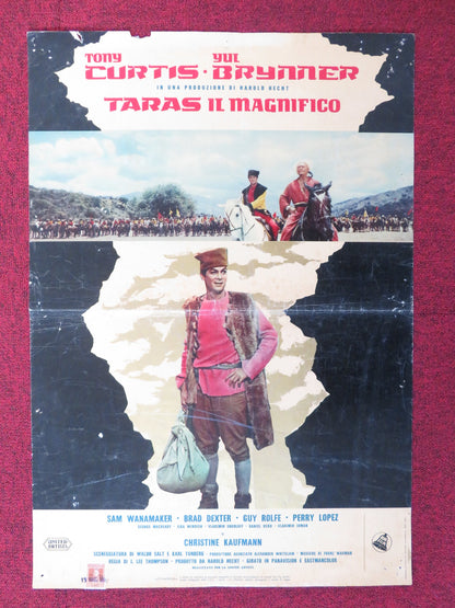 TARAS BULBA - D ITALIAN FOTOBUSTA POSTER TONY CURTIS YUL BRYNNER 1962