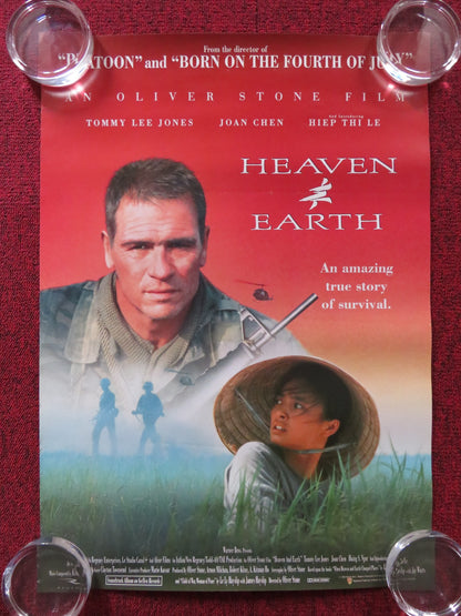 HEAVEN & EARTH VHS VIDEO POSTER OLIVER STONE TOMMY LEE JONES 1993