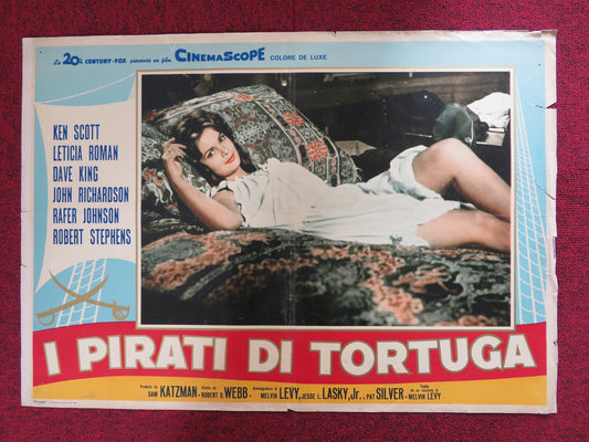 PIRATES OF TORTUGA ITALIAN FOTOBUSTA POSTER KEN SCOTT LETICIA ROMAN 1961