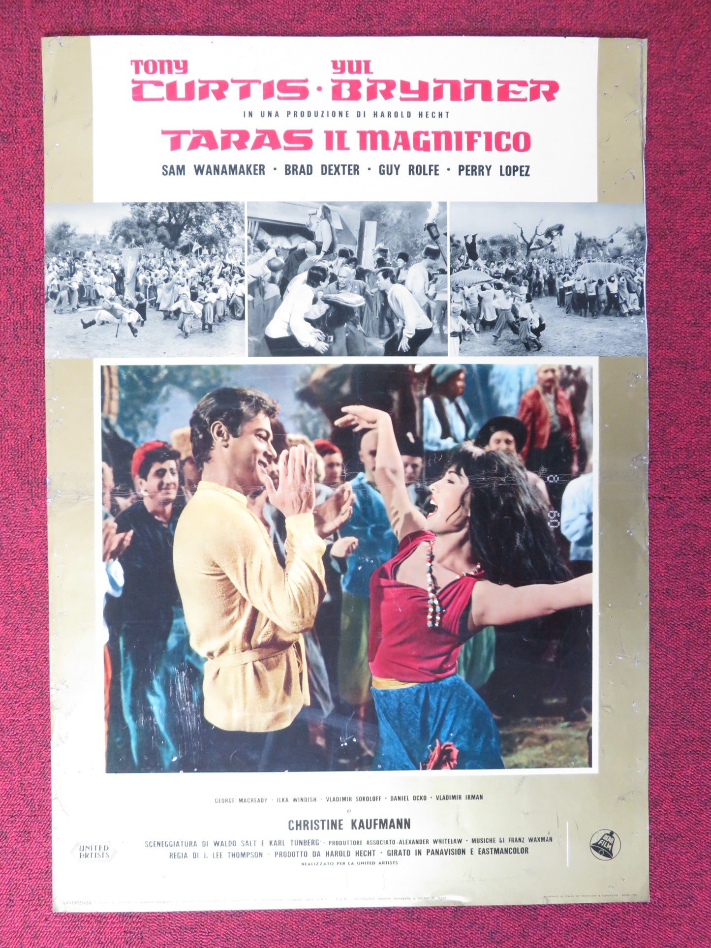 TARAS BULBA - E ITALIAN FOTOBUSTA POSTER TONY CURTIS YUL BRYNNER 1962