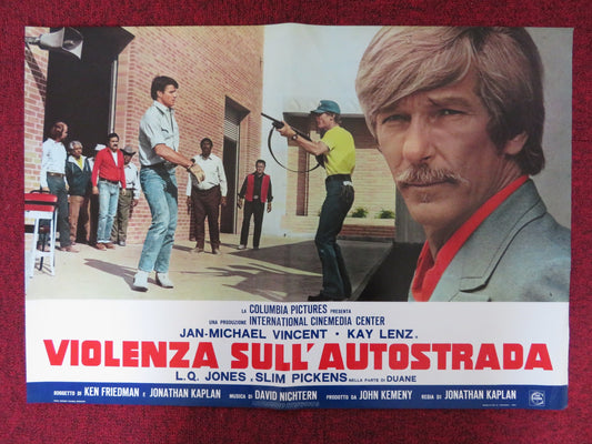 WHITE LINE FEVER - J ITALIAN FOTOBUSTA POSTER JAN-MICHAEL VINCENT KAY LENZ 1975