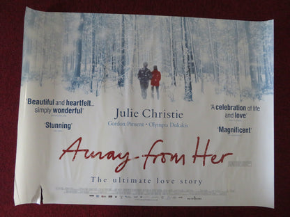 AWAY FROM HER UK QUAD (30"x 40") ROLLED POSTER JULIE CHRISTIE G. PINSENT 2006