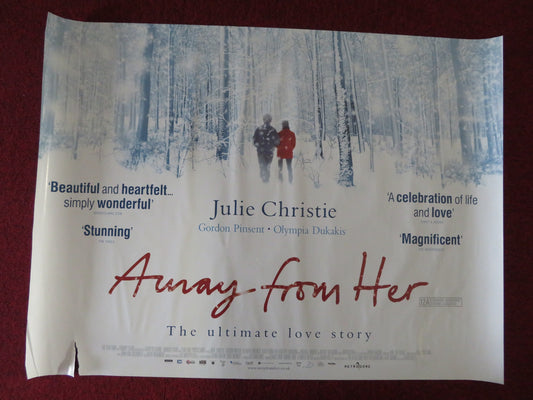 AWAY FROM HER UK QUAD (30"x 40") ROLLED POSTER JULIE CHRISTIE G. PINSENT 2006