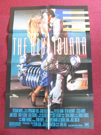 THE BLUE IGUANA FOLDED US ONE SHEET POSTER DYLAN MCDERMOTT JESSICA HARPER 1988