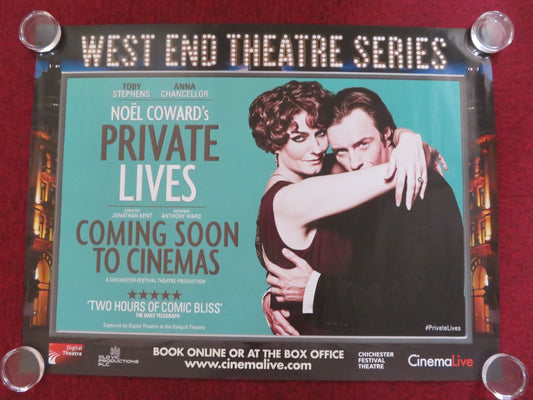 NOEL COWARD'S PRIVATE LIVES UK QUAD ROLLED POSTER ANNA CHANCELLOR STEPHENS 2013